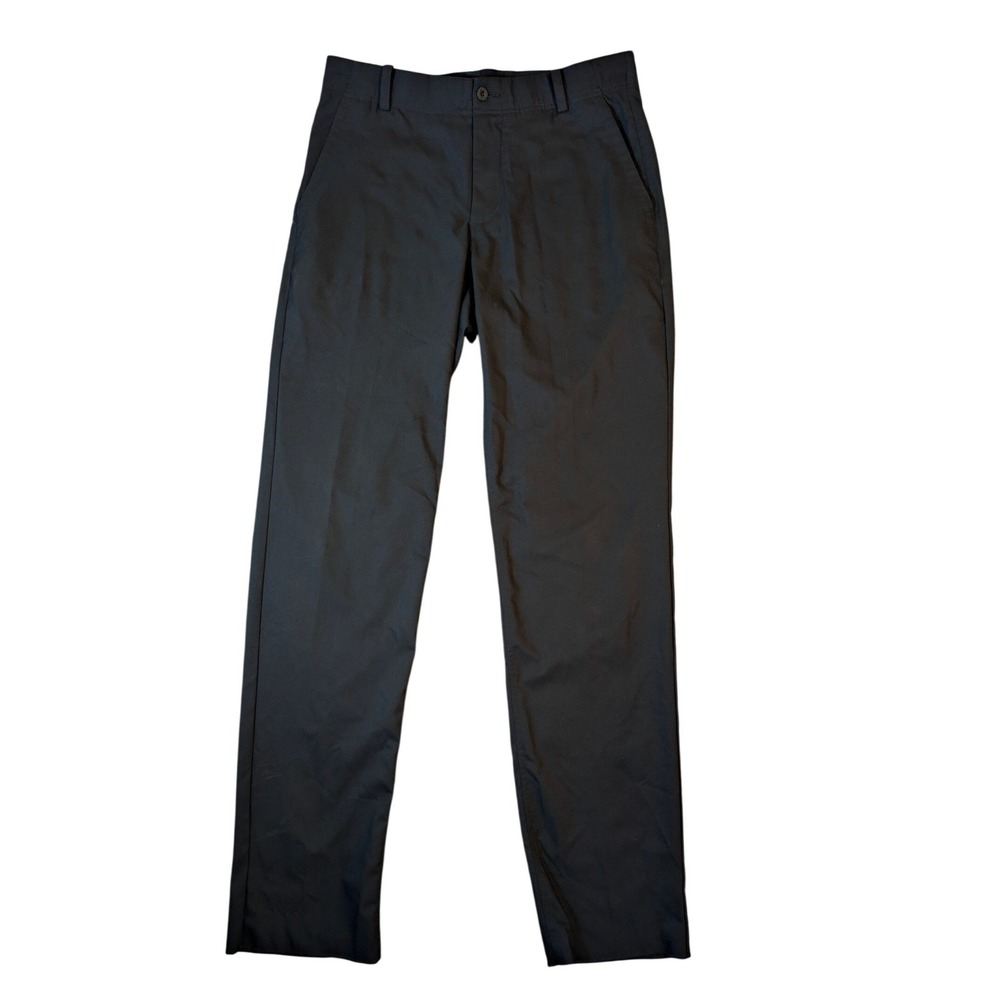 Nike Dri-FIT Mens Size Medium 32x35 Golf Black Performance Trousers Unhemmed